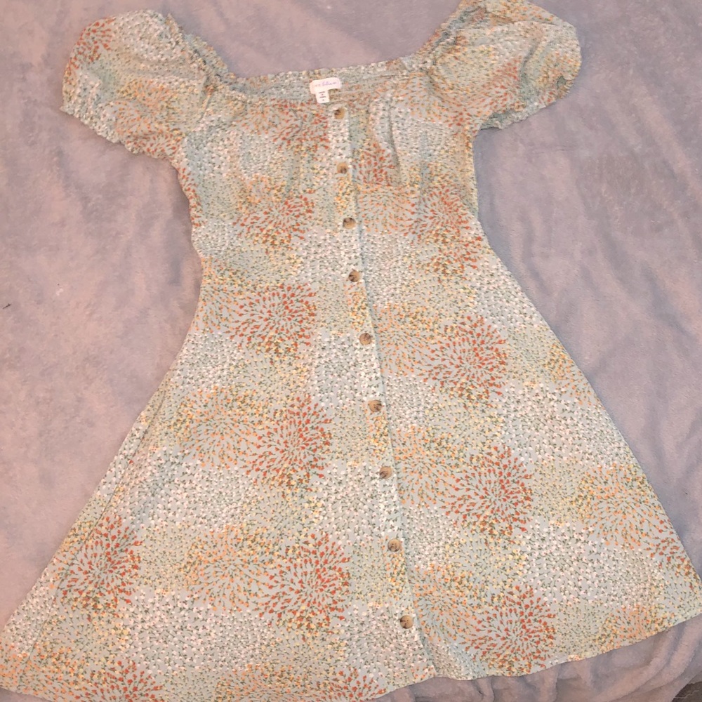 light green floral spring dress